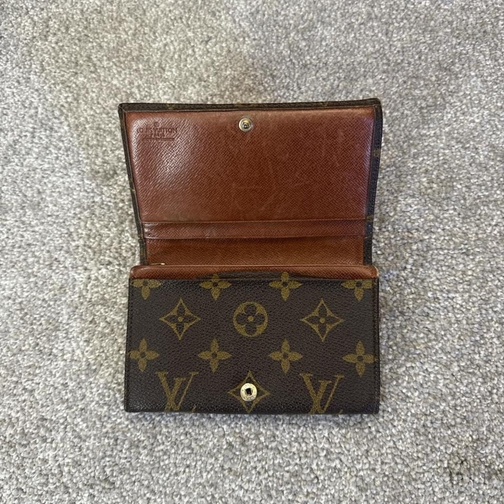 Louis Vuitton Monogram Port-Monnaie Trésor Wallet M61730 Brown Bifold - Picture 2 of 8